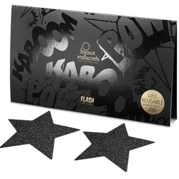 BIJOUX - CAPPUCCI PER CAPEZZOLI INDISCRETI BLACK STAR FLASH in Pinze Desideria Shop - Latina, commercioVirtuoso.it