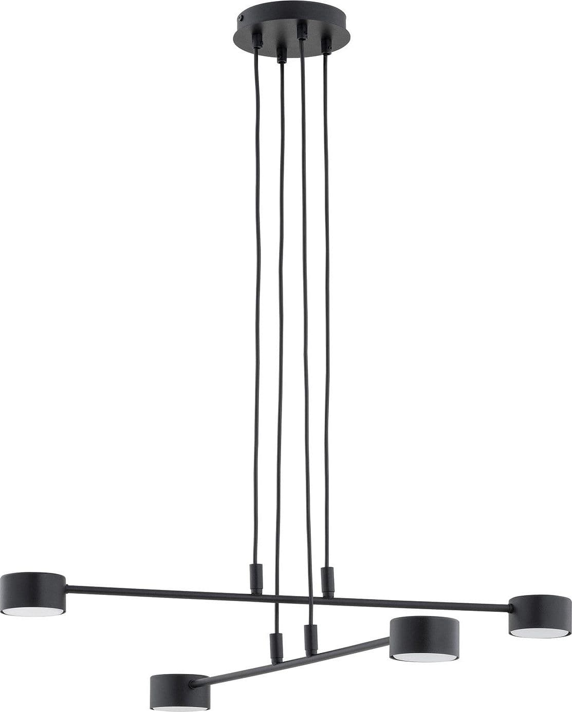 Sospensione Moderna Modus 4 Luci In Acciaio Nero in Lampade a sospensione LuceArt - Montecorvino Pugliano, commercioVirtuoso.it