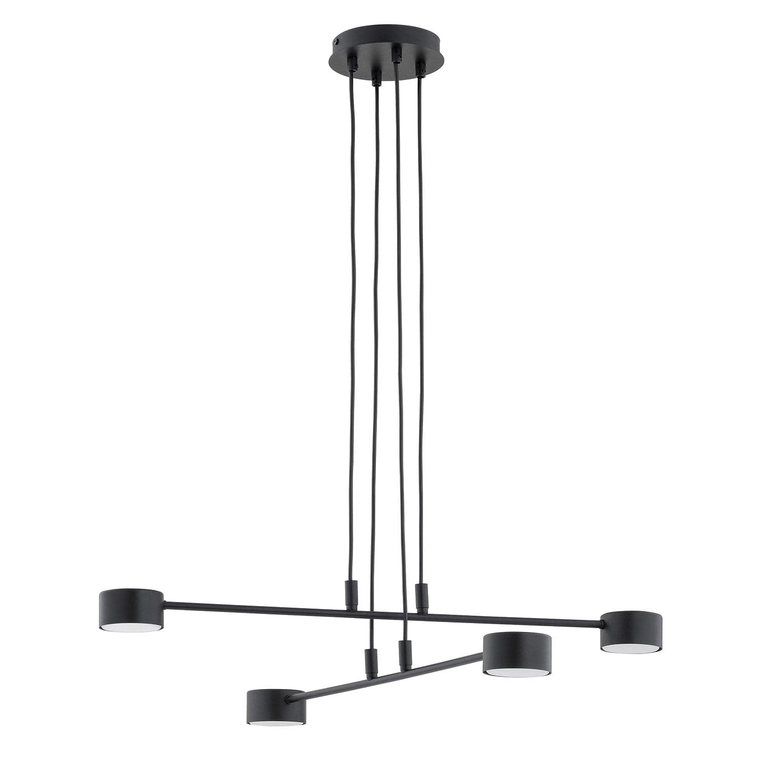 Sospensione Moderna Modus 4 Luci In Acciaio Nero in Lampade a sospensione LuceArt - Montecorvino Pugliano, commercioVirtuoso.it