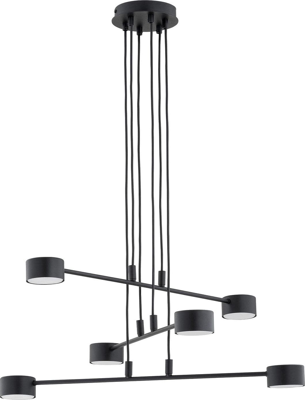 Sospensione Moderna Modus 6 Luci In Acciaio Nero in Lampade a sospensione LuceArt - Montecorvino Pugliano, commercioVirtuoso.it