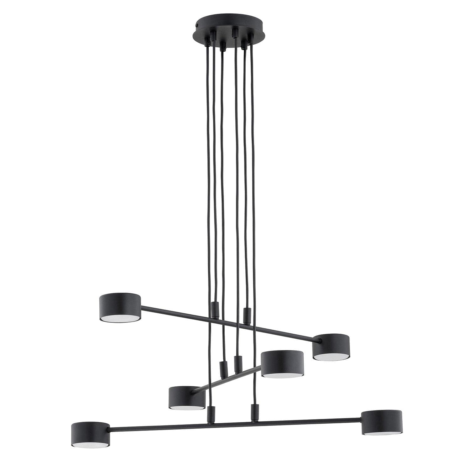 Sospensione Moderna Modus 6 Luci In Acciaio Nero in Lampade a sospensione LuceArt - Montecorvino Pugliano, commercioVirtuoso.it