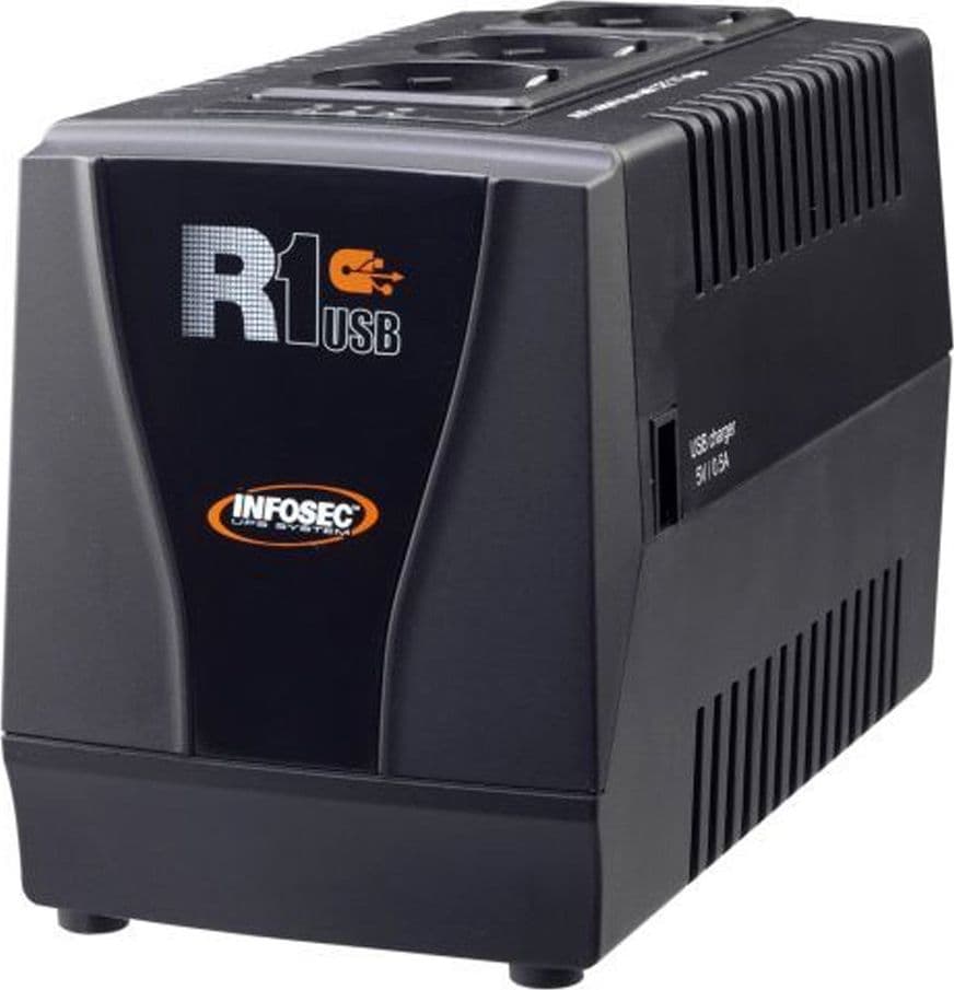 Regolatore automatico di tensione R1 USB 600VA con 3 Prese Schuko Nero in Multiprese Scontolo.net - Potenza, commercioVirtuoso.it