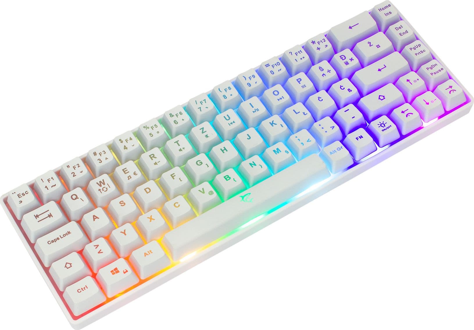 Tastiera Gaming USB 68 Tasti con Retroilluminazione LED RGB Bianco in Tastiere da gioco Scontolo.net - Potenza, commercioVirtuoso.it