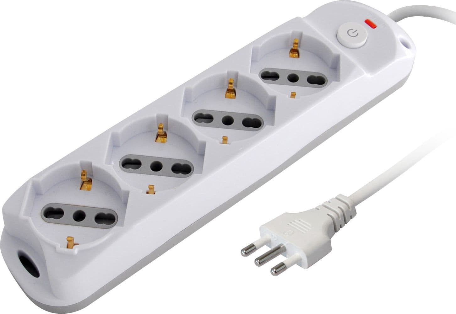 Presa Multipla a 4 Posti Italiana Bipasso/Schuko Spina 10A in Multiprese Scontolo.net - Potenza, commercioVirtuoso.it