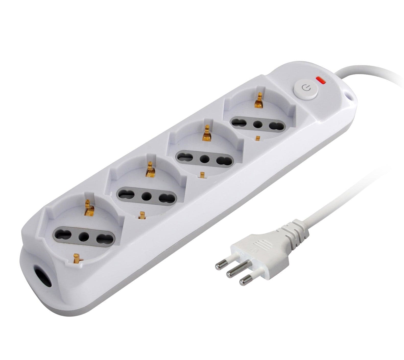 Presa Multipla a 4 Posti Italiana Bipasso/Schuko Spina 10A in Multiprese Scontolo.net - Potenza, commercioVirtuoso.it