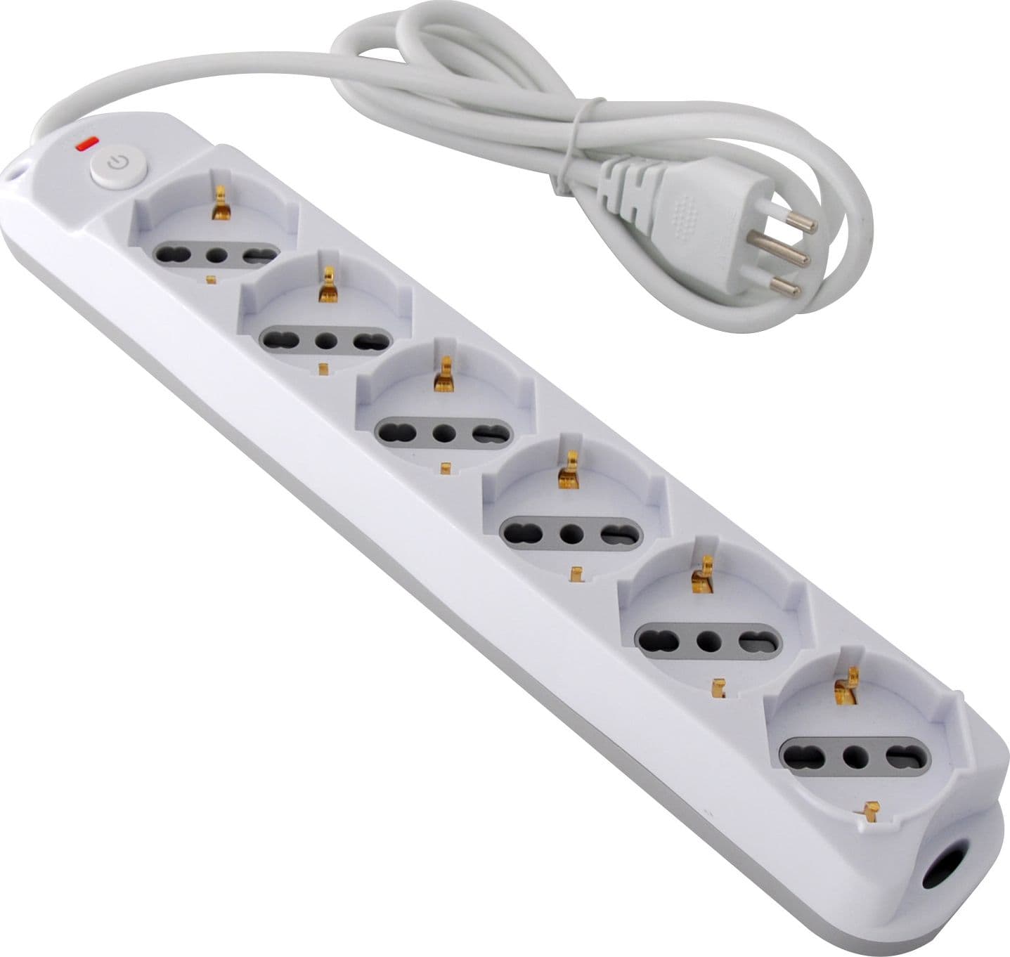 Presa Multipla a 6 Posti Italiana Bipasso/Schuko Spina 10A in Multiprese Scontolo.net - Potenza, commercioVirtuoso.it