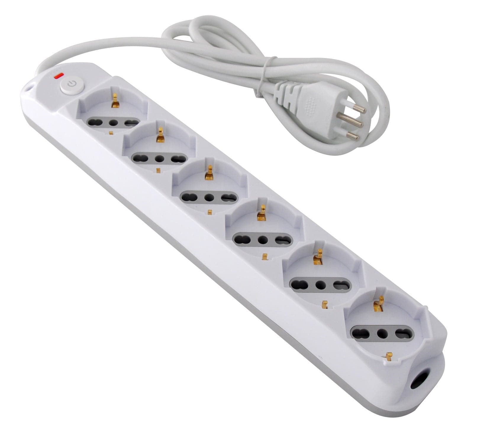 Presa Multipla a 6 Posti Italiana Bipasso/Schuko Spina 10A in Multiprese Scontolo.net - Potenza, commercioVirtuoso.it