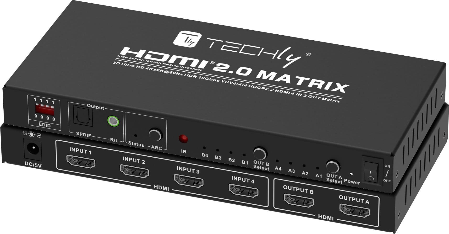 Switch Matrix HDMI 2.0 4x2 3D Ultra HD 4K HDCP HDR in Selettori audio-video Scontolo.net - Potenza, commercioVirtuoso.it