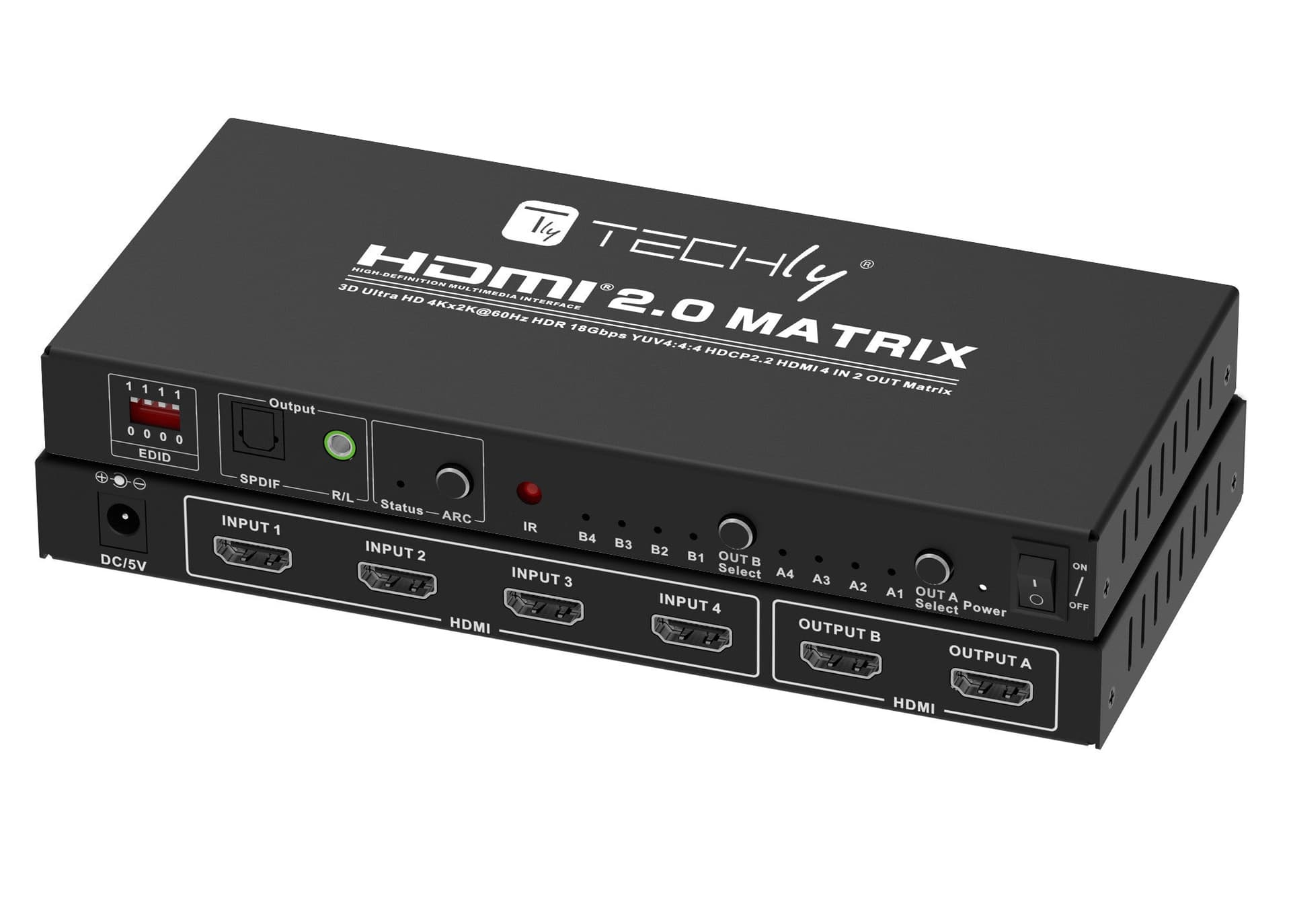 Switch Matrix HDMI 2.0 4x2 3D Ultra HD 4K HDCP HDR in Selettori audio-video Scontolo.net - Potenza, commercioVirtuoso.it