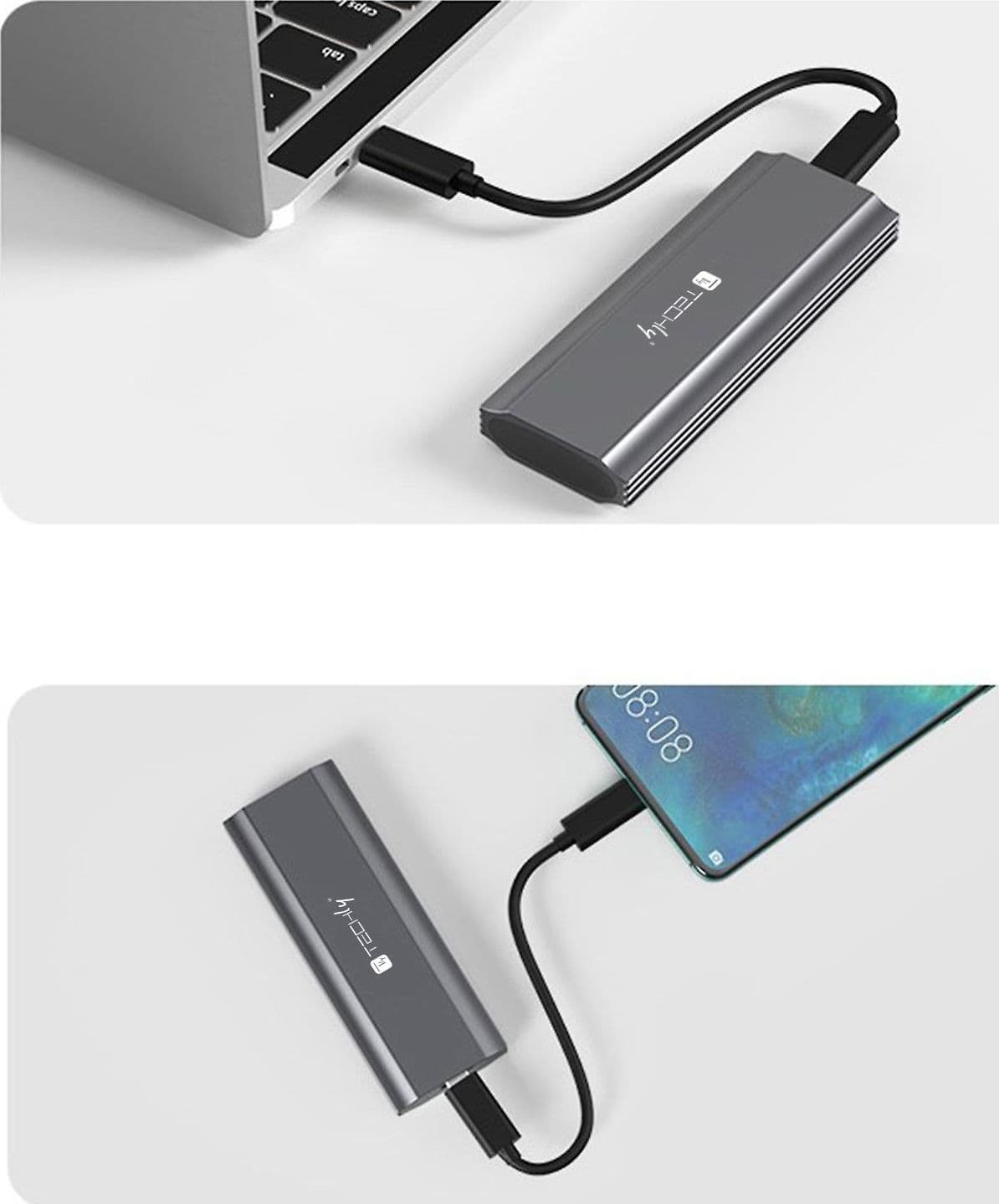 Box Esterno USB-C&trade USB3.2 Gen2 NVMe/SATA M.2 SSD in Case e serrature Scontolo.net - Potenza, commercioVirtuoso.it