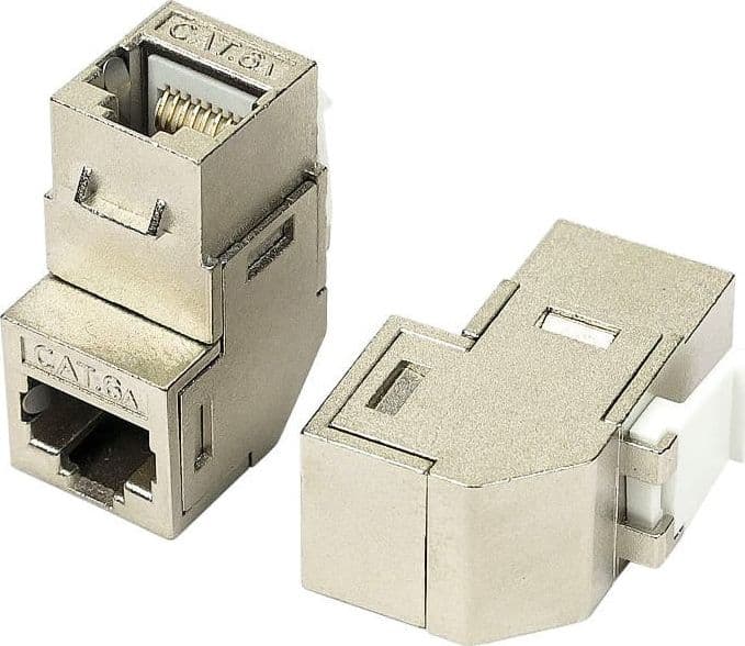 Accoppiatore RJ45 F/F 90&deg Cat.6A Schermato in Cavi Ethernet Scontolo.net - Potenza, commercioVirtuoso.it