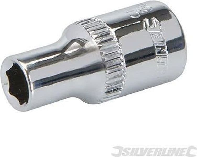 Chiave inserto a bussola metrico esagonale 1/4" Silverline meccanica Silverline