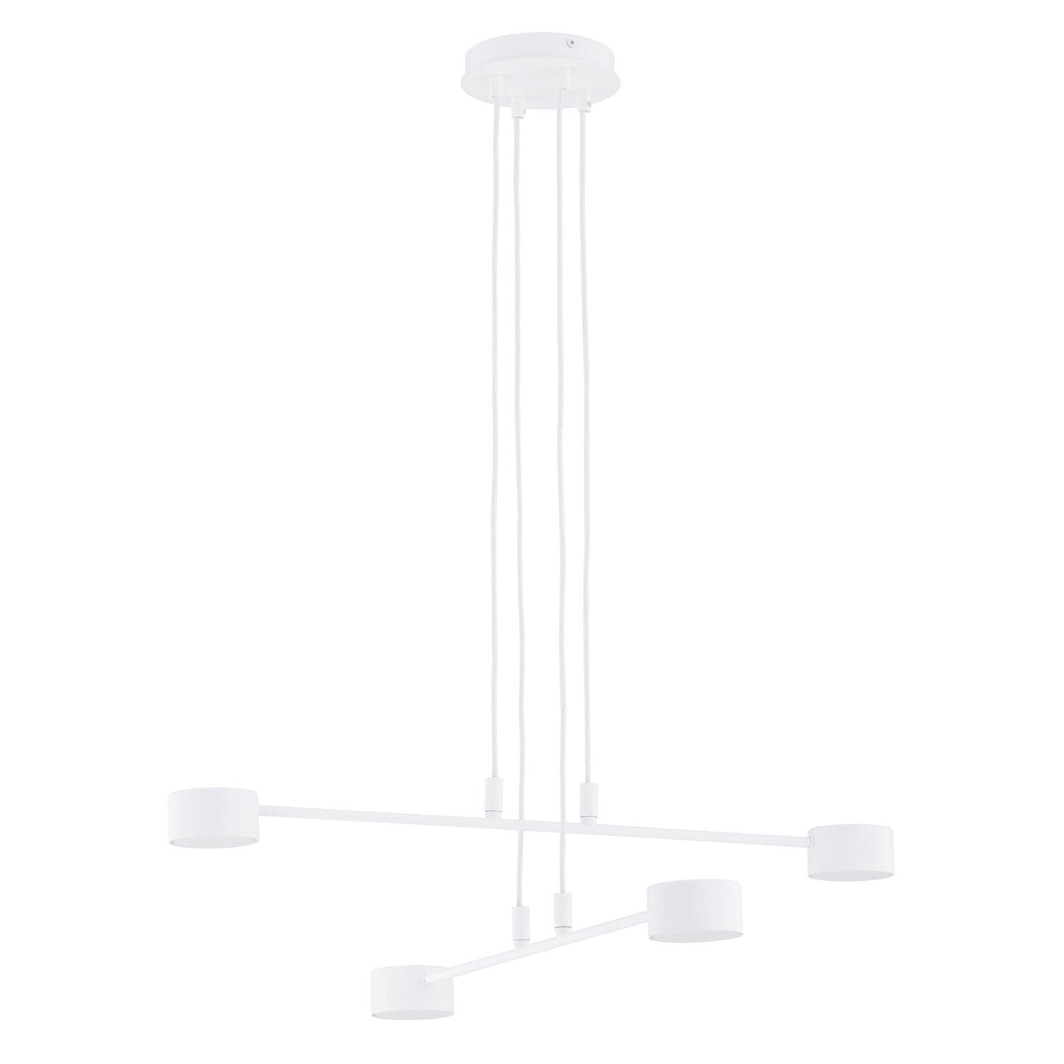 Sospensione Moderna Modus 4 Luci In Acciaio Bianco in Lampade a sospensione LuceArt - Montecorvino Pugliano, commercioVirtuoso.it