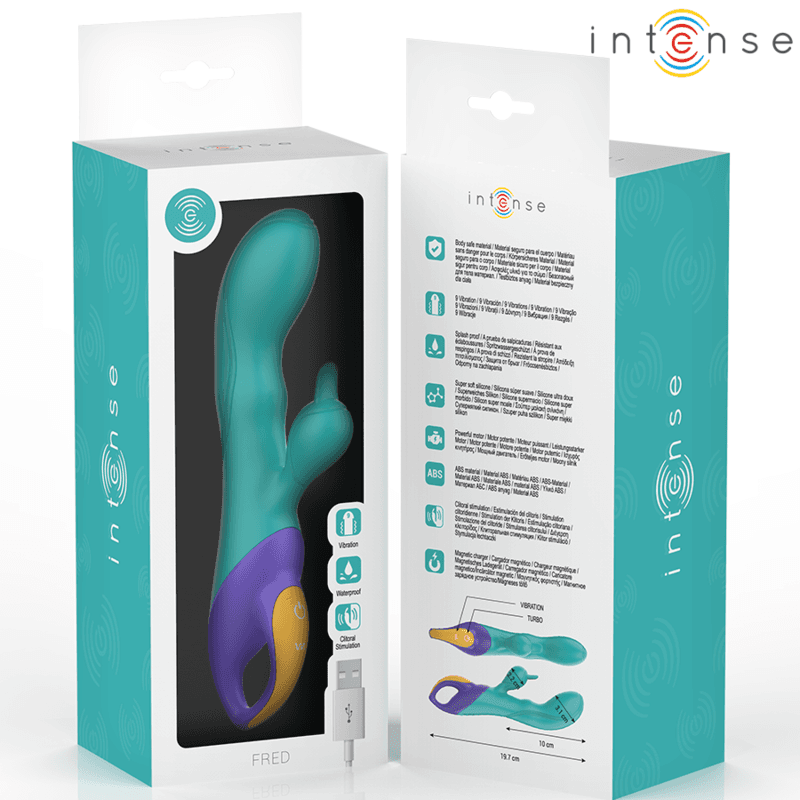 INTENSE - FRED VIBRATORE RABBIT BLU in Vibratori G-Spot Desideria Shop - Latina, commercioVirtuoso.it