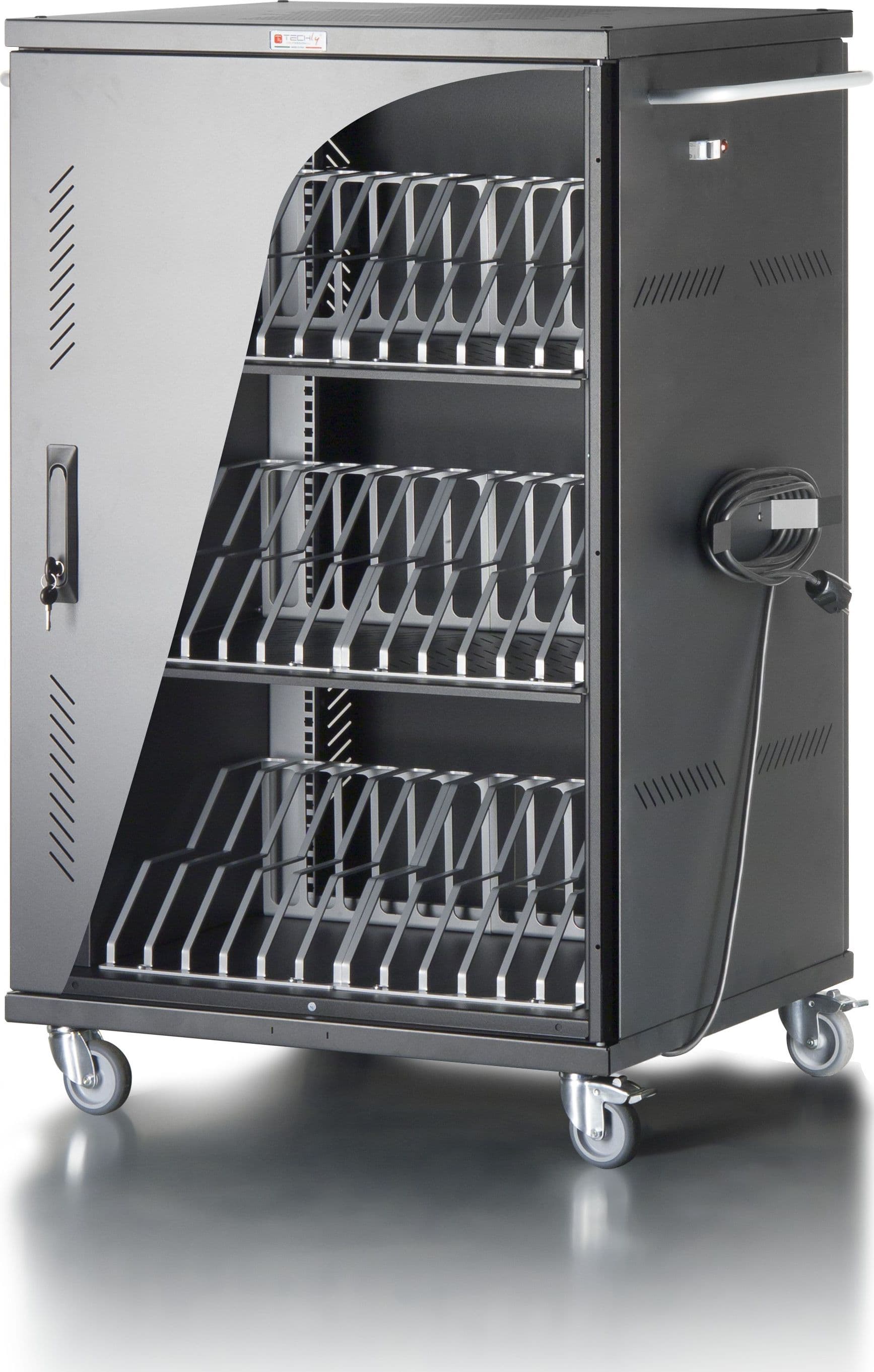 Carrello Stazione di Ricarica Ventilato 36 Notebook o Smartphone Nero in Caricabatterie da muro Scontolo.net - Potenza, commercioVirtuoso.it