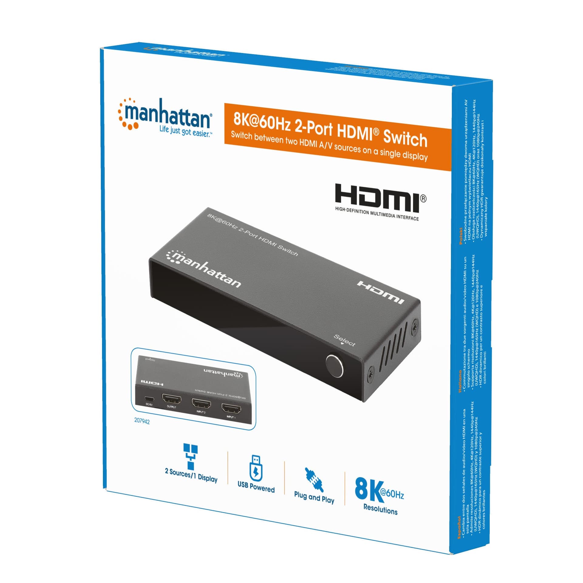 Switch HDMI 8K@60Hz 2 porte in Selettori audio-video Scontolo.net - Potenza, commercioVirtuoso.it