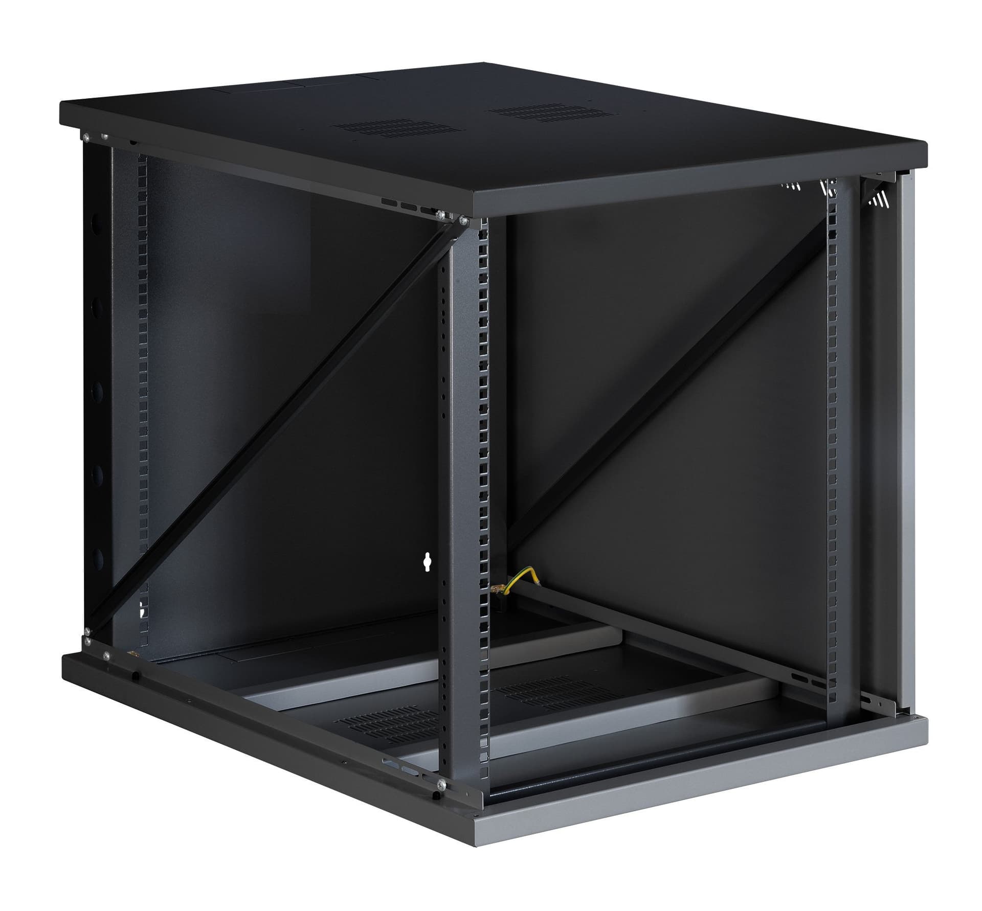 Armadio Rack 19'' a Muro 22U P 800mm L 600mm Porta Vetro Nero in  Scontolo.net - Potenza, commercioVirtuoso.it
