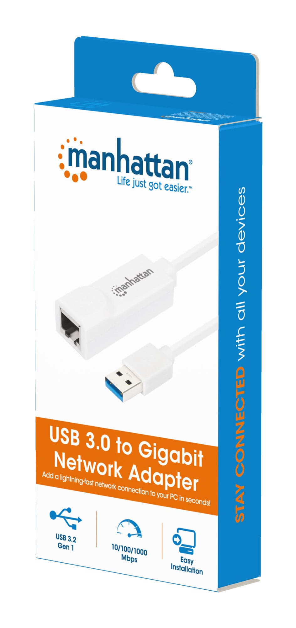 Adattatore USB 3.0 con porta Ethernet LAN 1Gbps in Adattatori USB wireless Scontolo.net - Potenza, commercioVirtuoso.it