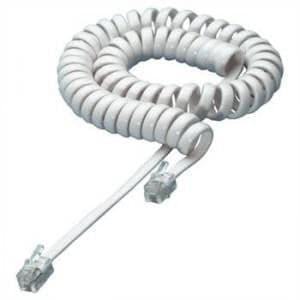 Cavo telefonico spiralato per cornetta 4mt RJ10 4P4C Bianco in Cavi Scontolo.net - Potenza, commercioVirtuoso.it