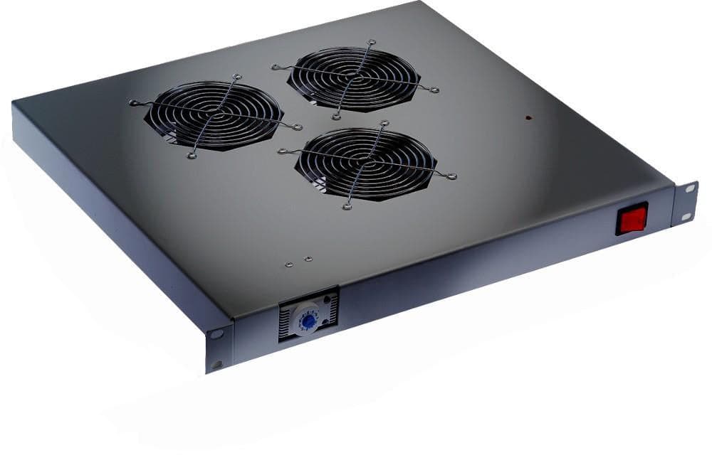 Ventole per Rack 19'' 3 Ventole con Termostato Nero in  Scontolo.net - Potenza, commercioVirtuoso.it
