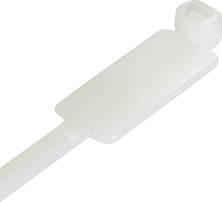 Fascette Fermacavi 200x4,8mm con Targhetta 13x28mm 100 pz Bianco in Stringicavi Scontolo.net - Potenza, commercioVirtuoso.it