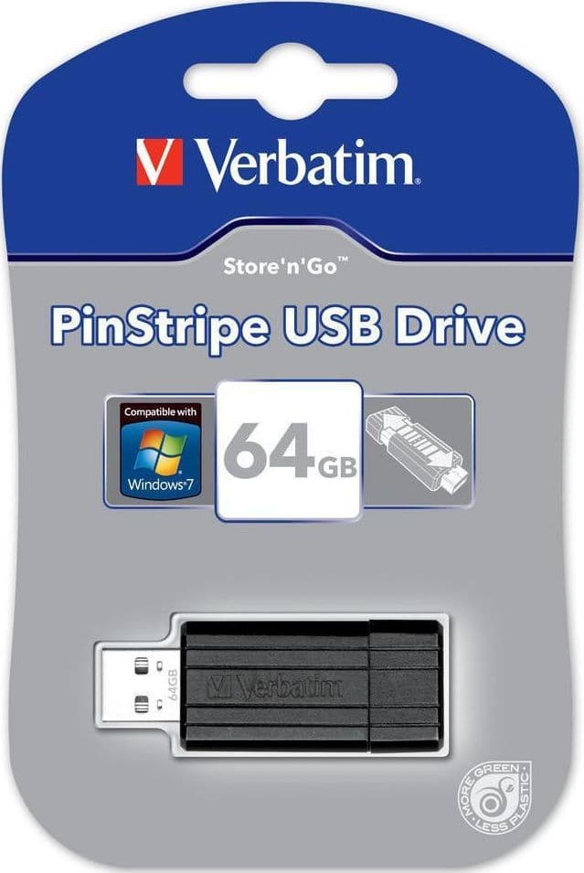 Memoria USB 2.0 PinStripe da 64Gb Colore Nero in  Scontolo.net - Potenza, commercioVirtuoso.it