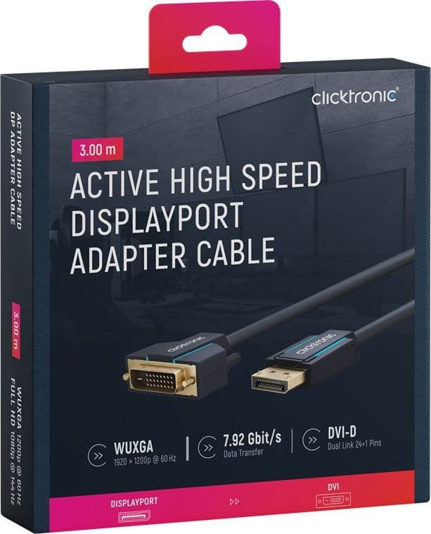 Cavo Monitor DisplayPort Maschio a DVI-D Maschio 3 m Blu in  Scontolo.net - Potenza, commercioVirtuoso.it