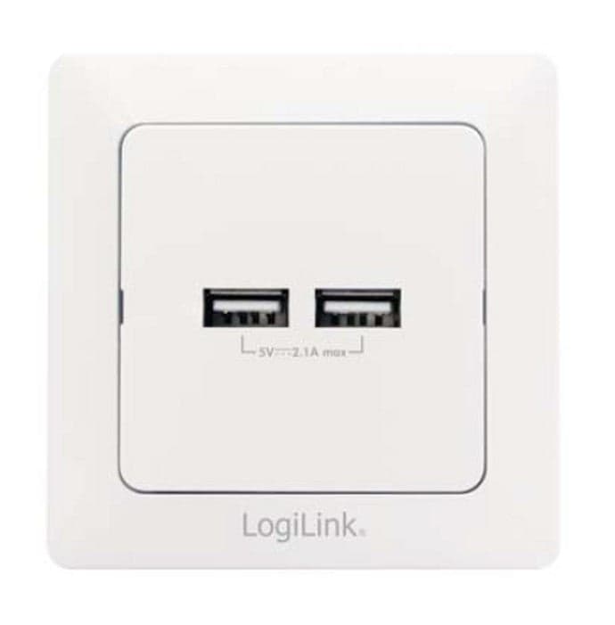 Presa a Muro 2 porte USB Bianco in Prese a muro Scontolo.net - Potenza, commercioVirtuoso.it