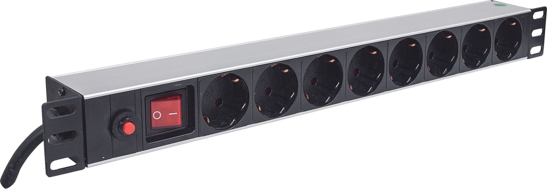 Multipresa per Rack 19'' 8 posti Spina Schuko Angolata 1U in Multiprese Scontolo.net - Potenza, commercioVirtuoso.it