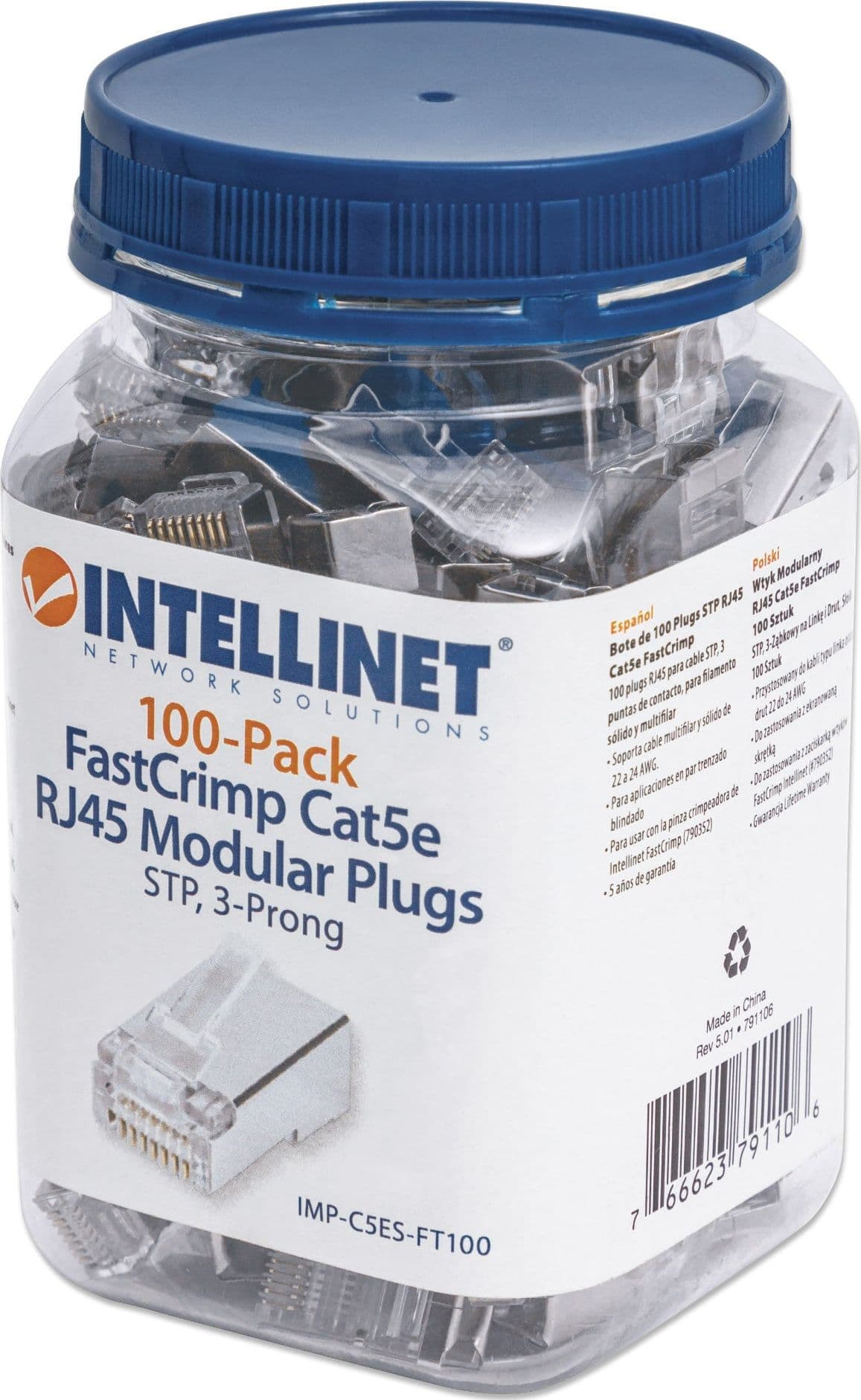 Confezione 100 Plug modulari RJ45 passanti Cat5e FastCrimp in Pannelli patch Ethernet Scontolo.net - Potenza, commercioVirtuoso.it