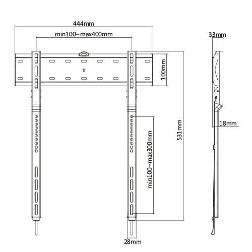 Supporto fisso da Muro Ultra-Slim per TV LED/LCD 32-65'' in Supporti da parete e da soffitto Scontolo.net - Potenza, commercioVirtuoso.it