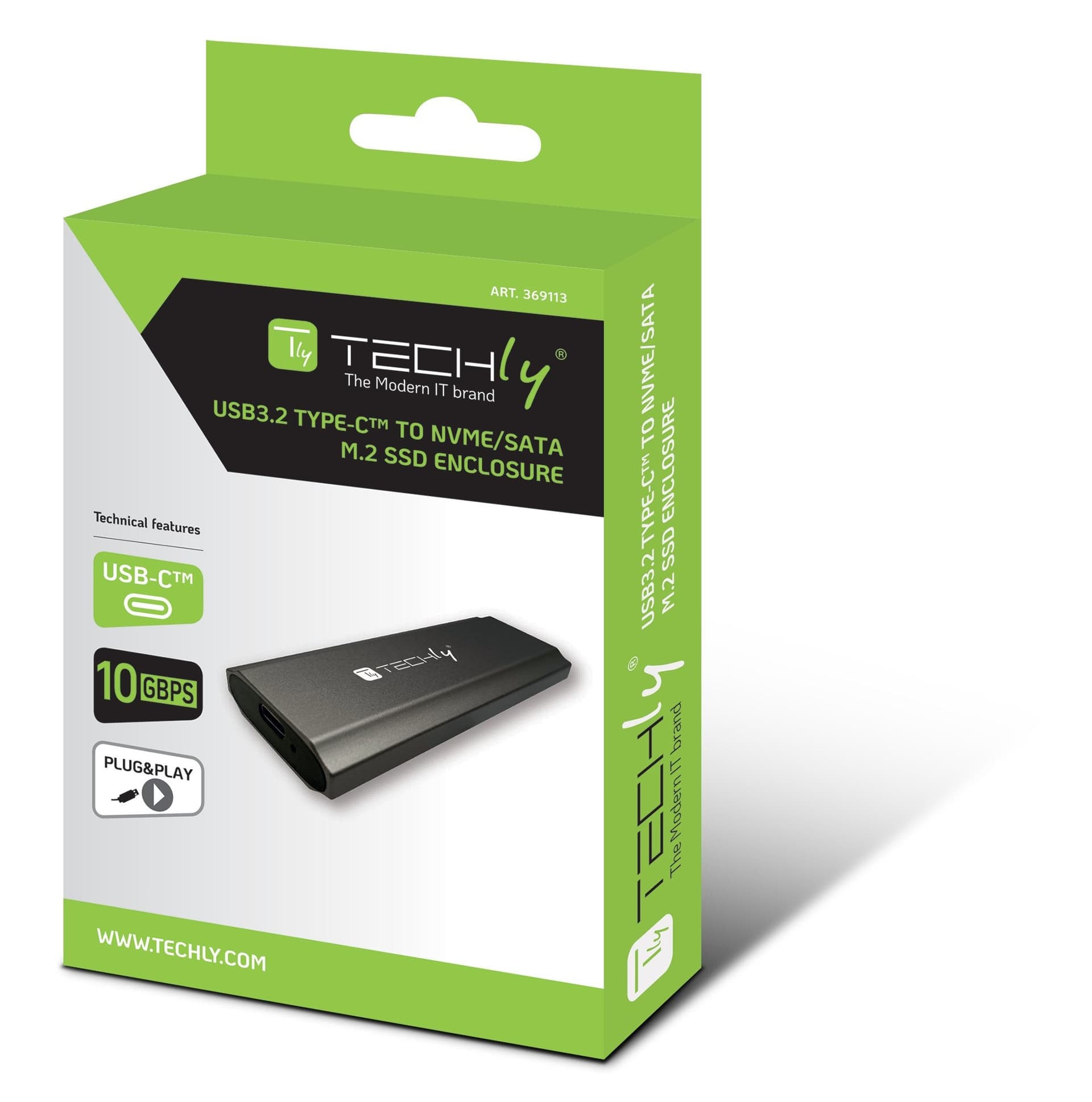 Box Esterno USB-C&trade USB3.2 Gen2 NVMe/SATA M.2 SSD in Case e serrature Scontolo.net - Potenza, commercioVirtuoso.it