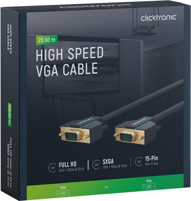 Cavo VGA Alta Risoluzione Connettori Dorati 20m in  Scontolo.net - Potenza, commercioVirtuoso.it