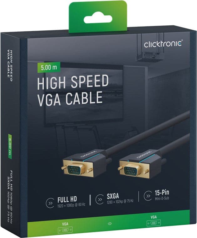 Cavo VGA Alta Risoluzione Connettori Dorati 5m in  Scontolo.net - Potenza, commercioVirtuoso.it
