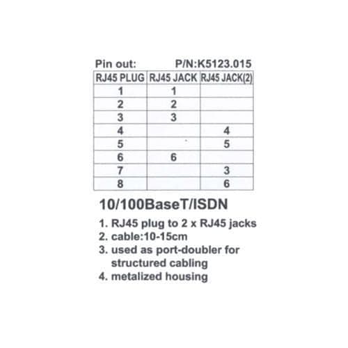 Sdoppiatore rete / telefono per cavo di rete Cat. 5E in Cavi Ethernet Scontolo.net - Potenza, commercioVirtuoso.it