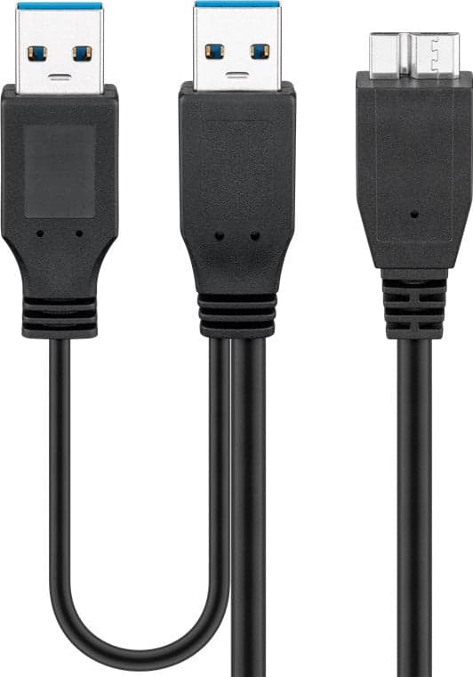 Cavo USB 3.2 SuperSpeed ad Y 2x A M / Micro B M 0,3 m Nero in  Scontolo.net - Potenza, commercioVirtuoso.it