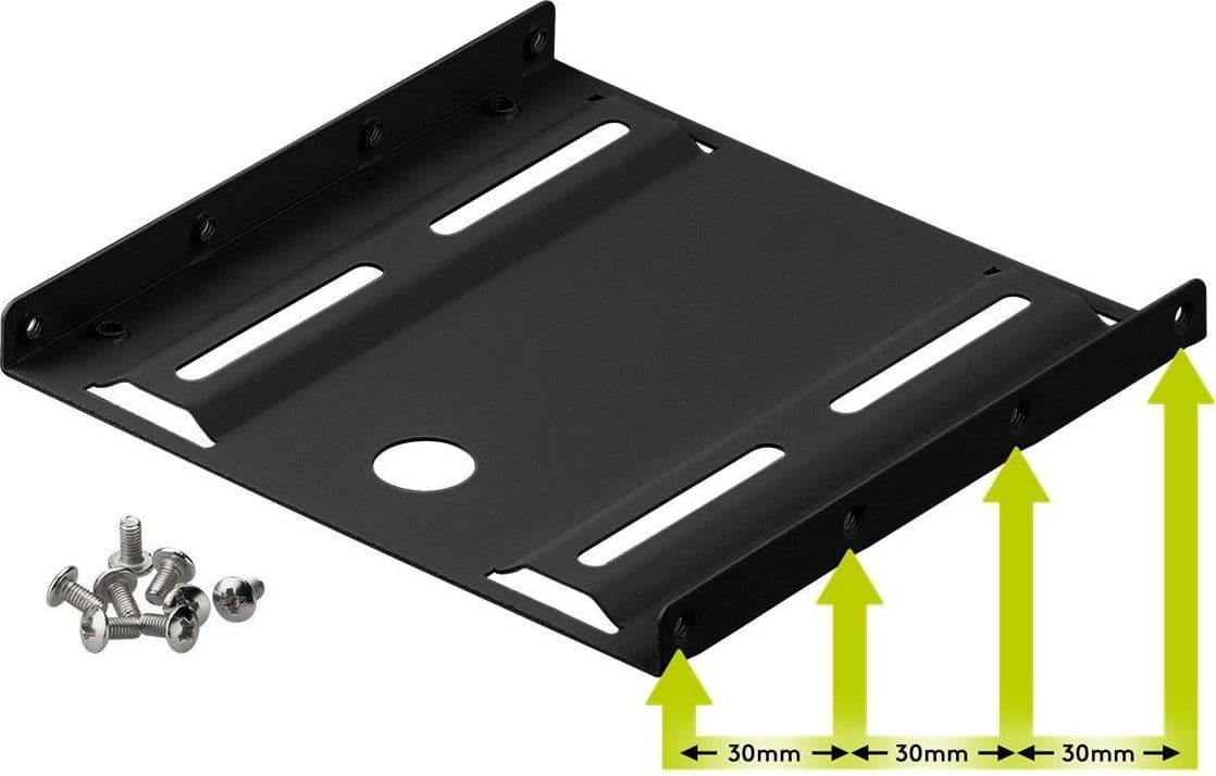 Kit di Montaggio per HDD / SSD da 2,5'' su alloggio da 3,5'' Nero in  Scontolo.net - Potenza, commercioVirtuoso.it