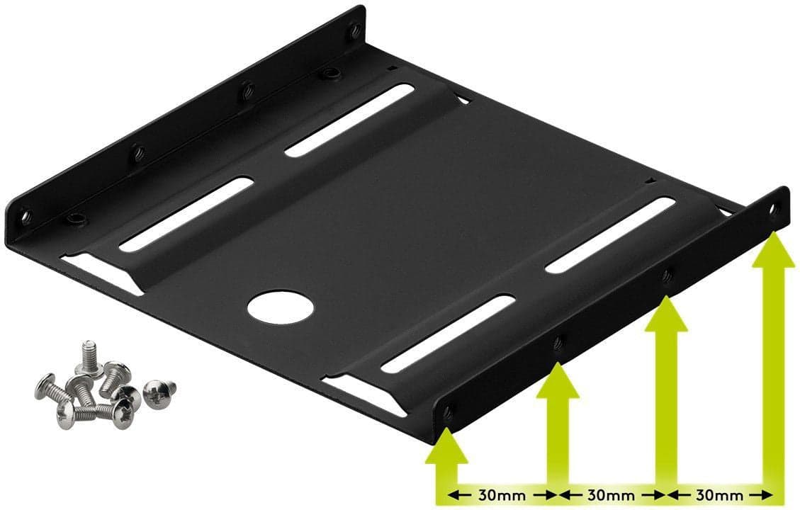 Kit di Montaggio per HDD / SSD da 2,5'' su alloggio da 3,5'' Nero in  Scontolo.net - Potenza, commercioVirtuoso.it