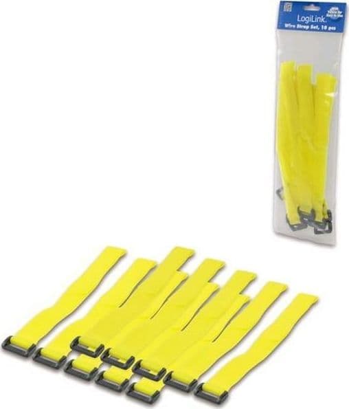 Fascette Fermacavo Gialle in Velcro Set da 10 pz in Stringicavi Scontolo.net - Potenza, commercioVirtuoso.it