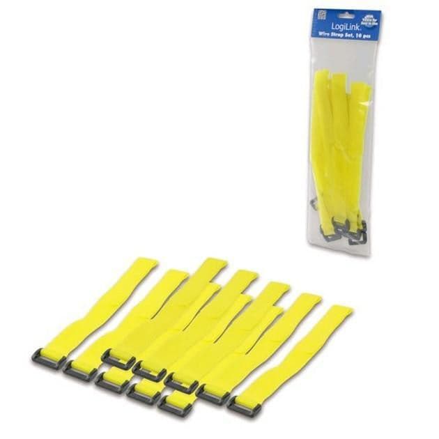 Fascette Fermacavo Gialle in Velcro Set da 10 pz in Stringicavi Scontolo.net - Potenza, commercioVirtuoso.it