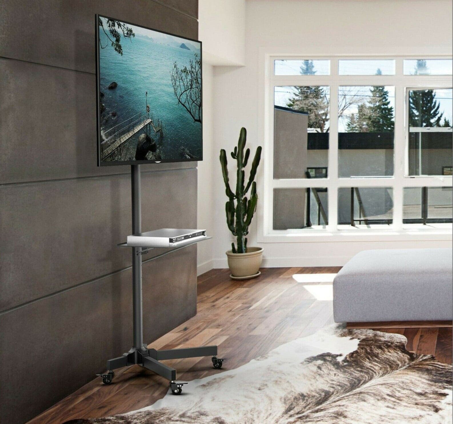 Supporto a Pavimento con Mensola Trolley TV LCD/LED/Plasma 23''-55'' in Mobili Scontolo.net - Potenza, commercioVirtuoso.it