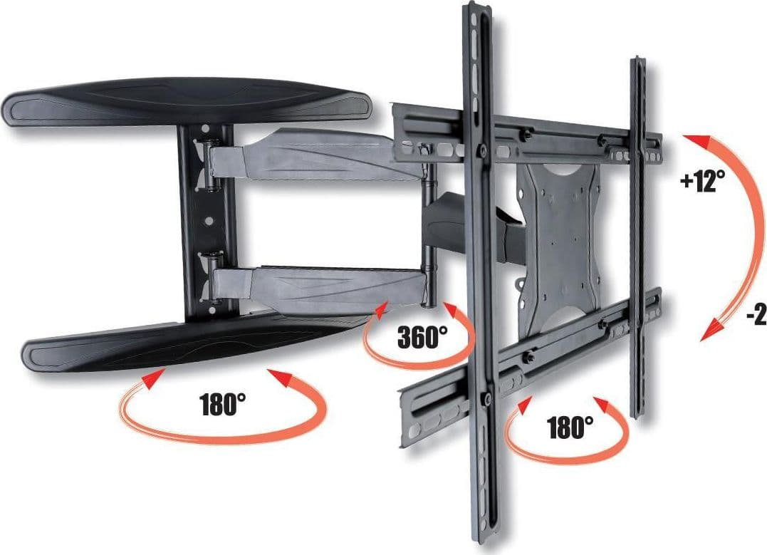 Supporto a Muro Ultra Slim per TV LED LCD 40-65'' Full Motion Nero in Supporti da parete e da soffitto Scontolo.net - Potenza, commercioVirtuoso.it