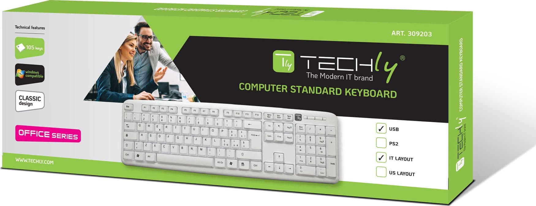 Tastiera 105 tasti USB Standard, colore Bianco in Tastiere da gioco Scontolo.net - Potenza, commercioVirtuoso.it