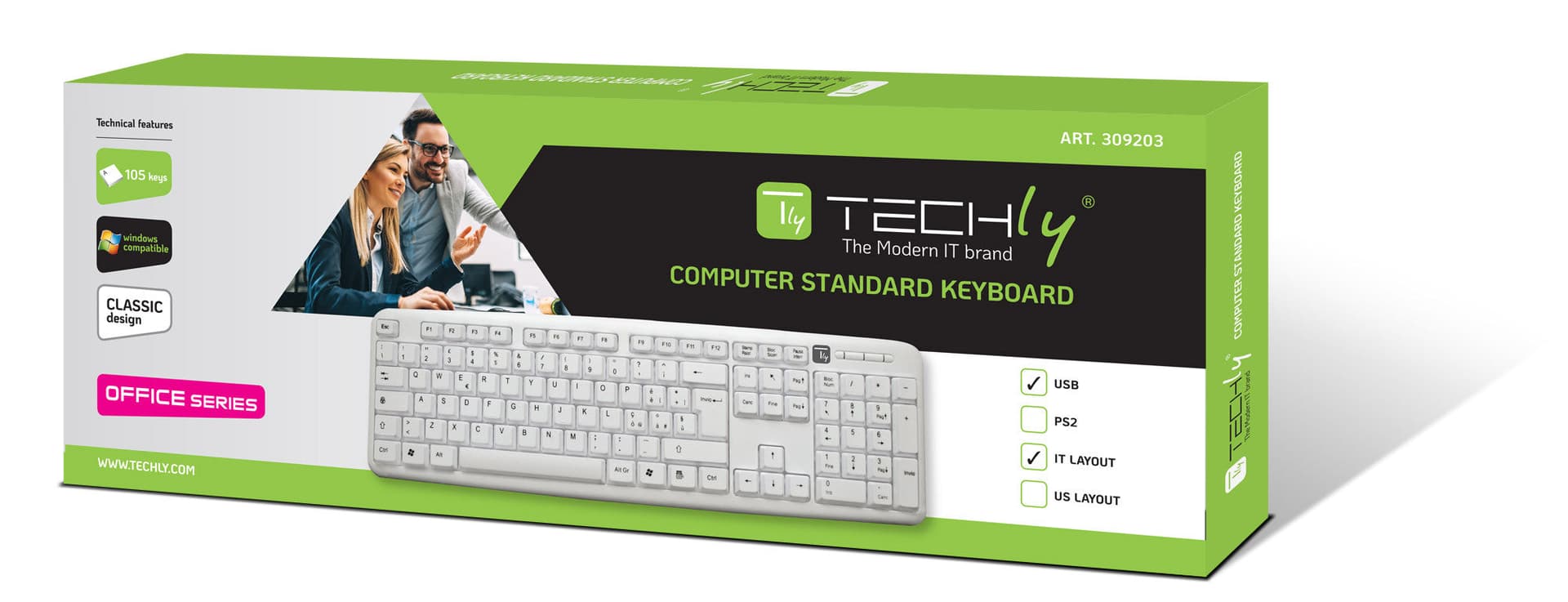 Tastiera 105 tasti USB Standard, colore Bianco in Tastiere da gioco Scontolo.net - Potenza, commercioVirtuoso.it