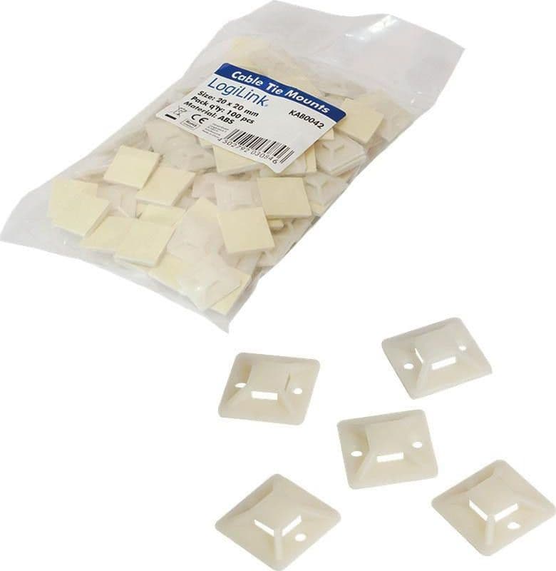 Supporto Autoadesivo 19x19mm per Fascette 100 Pz Beige in Stringicavi Scontolo.net - Potenza, commercioVirtuoso.it