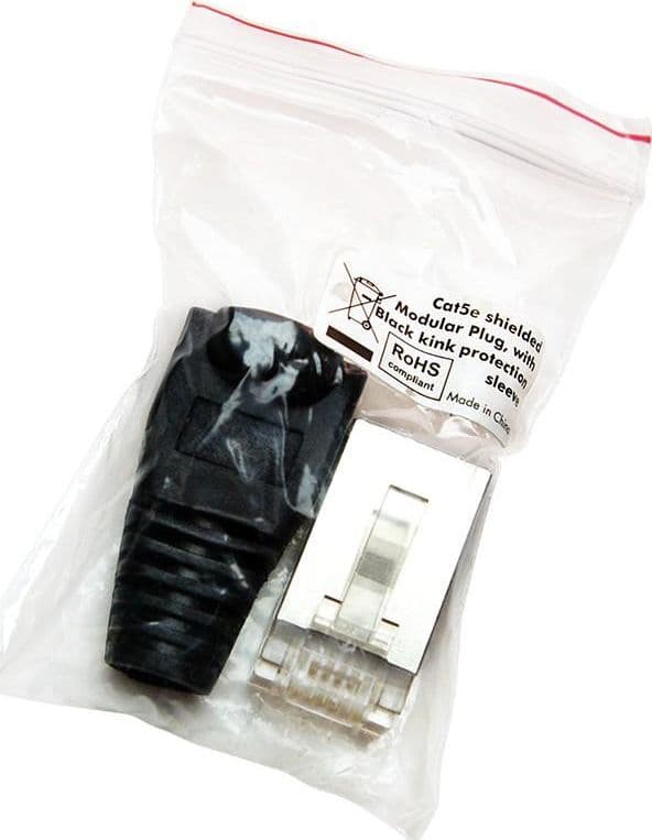 Plug Copriconnettore Cat.5E RJ45 Cavo Schermato 100pz Nero in Cavi Ethernet Scontolo.net - Potenza, commercioVirtuoso.it