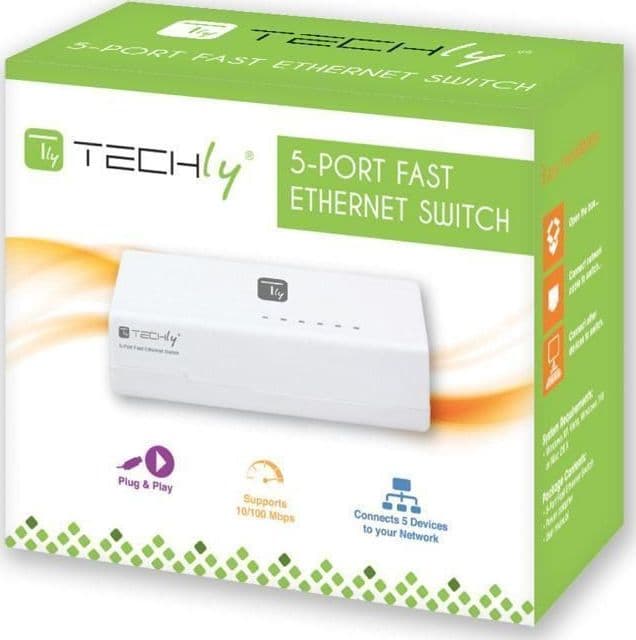 Switch Hub 10/100 Mbps Fast Ethernet 5 Porte in  Scontolo.net - Potenza, commercioVirtuoso.it