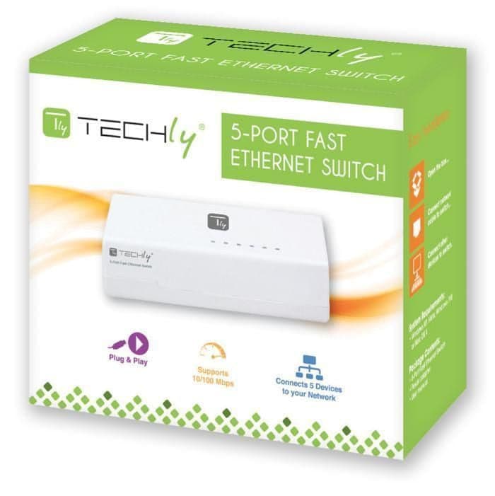 Switch Hub 10/100 Mbps Fast Ethernet 5 Porte in  Scontolo.net - Potenza, commercioVirtuoso.it