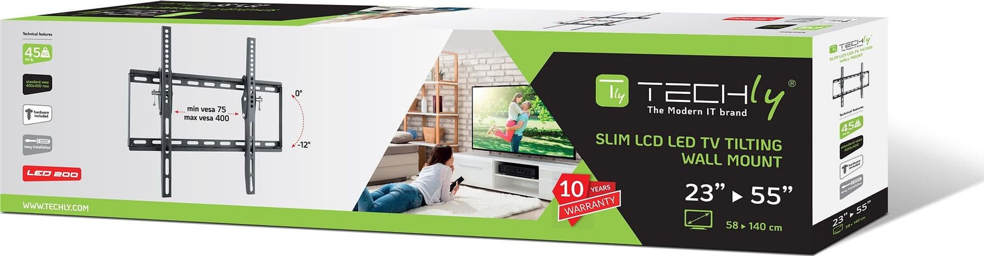 Supporto a Muro Inclinabile per TV LED LCD 23-55'' Nero in Supporti da parete e da soffitto Scontolo.net - Potenza, commercioVirtuoso.it