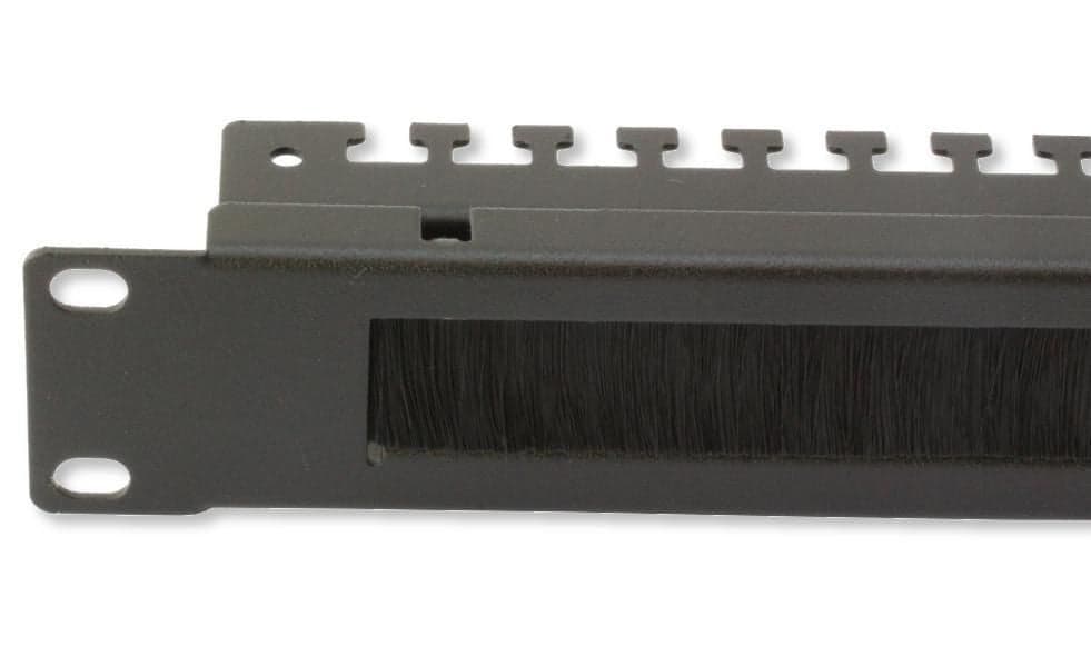 Pannello Passacavi 1U con Coda Fissacavi e Spazzola Antipolvere Nero in Guaine per cavi Scontolo.net - Potenza, commercioVirtuoso.it